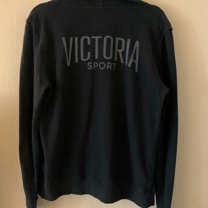 Black Victorias secret long sleeve zip up Sports Sweater